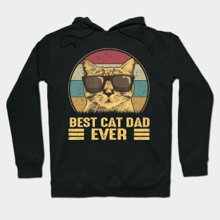 Vintage Best Cat Dad Ever Bump Fist Cool Shirt Hoodie